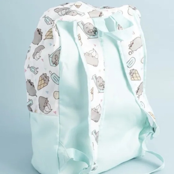 Pusheen Box Summer 2017 Aqua White Foldable Lightweight Backpack, OS - Picture 3 of 11